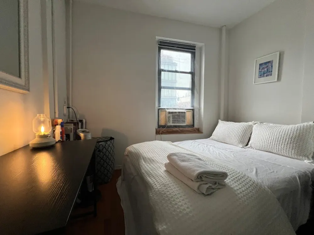 Cozy bedroom with simple decor.