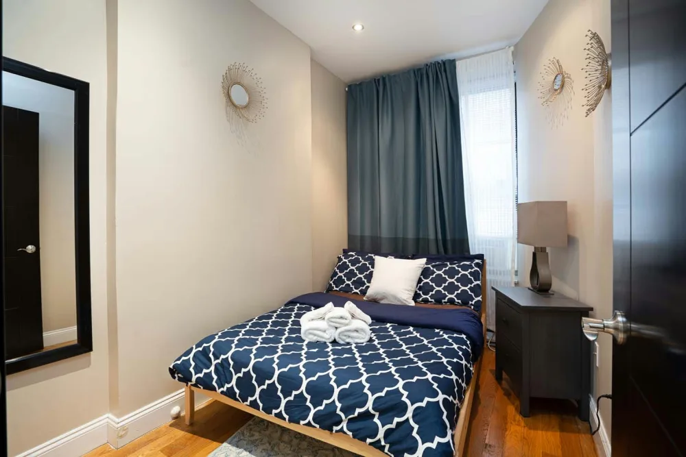 Cozy bedroom with stylish decor.