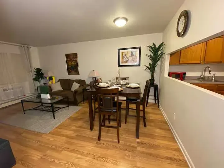 Cozy furnished living and dining