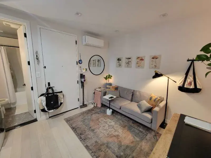 Small cozy studio with sofa