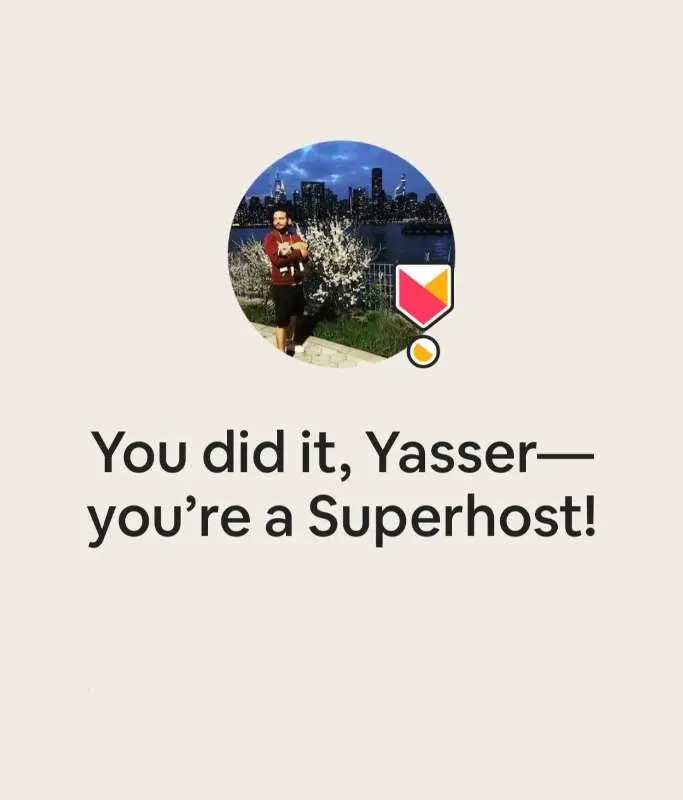 Profile photo with Superhost badge