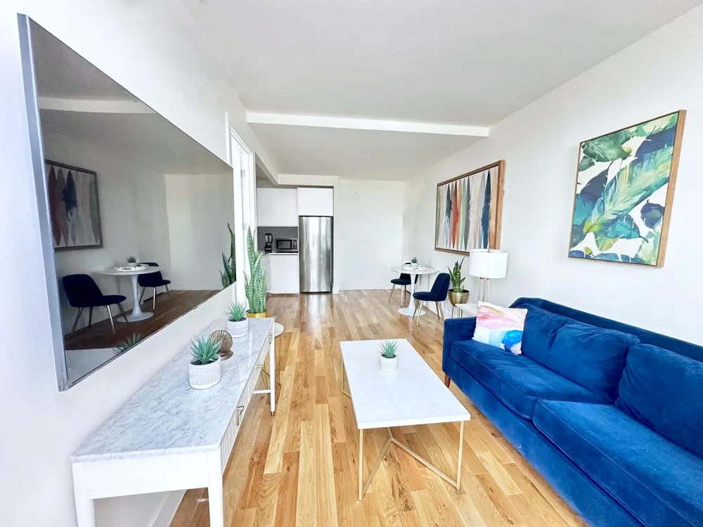 Bright modern living room interior