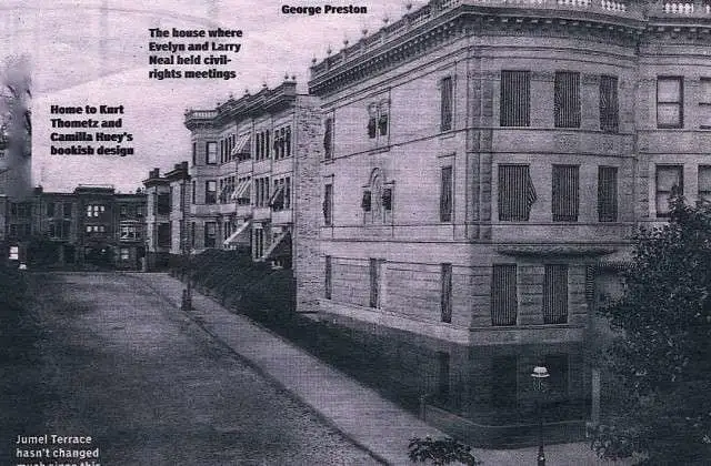 Historic row of apartment buildings