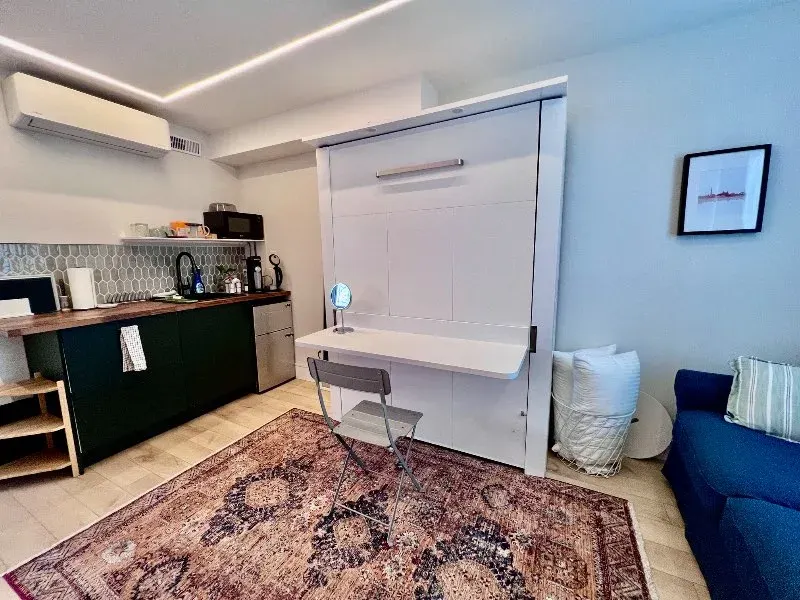 Cozy studio with fold-down bed