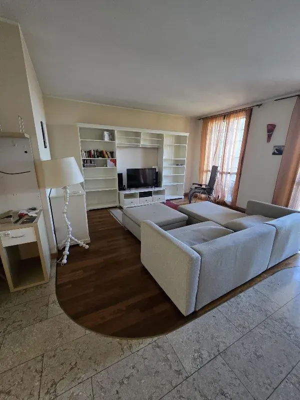 Bright living room, sectional sofa