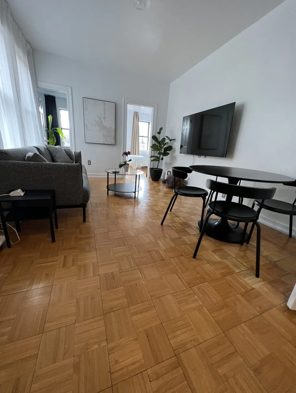 Bright modern living room interior