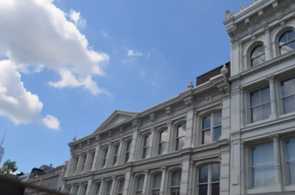 Historic building under clear sky.