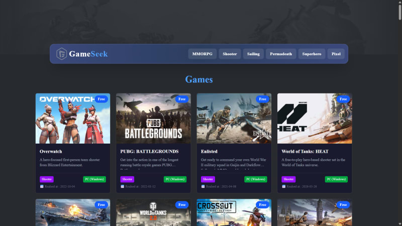 GameSeek - Game Discovery App