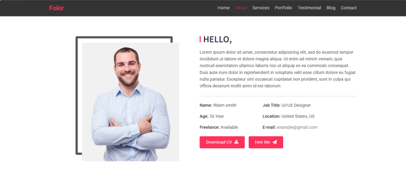 Fokir Portfolio Website