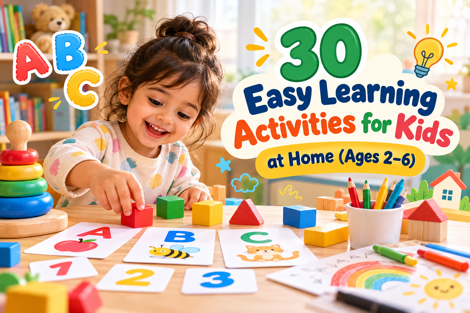 30 Easy Learning Activities for Kids at Home (Ages 2–6)