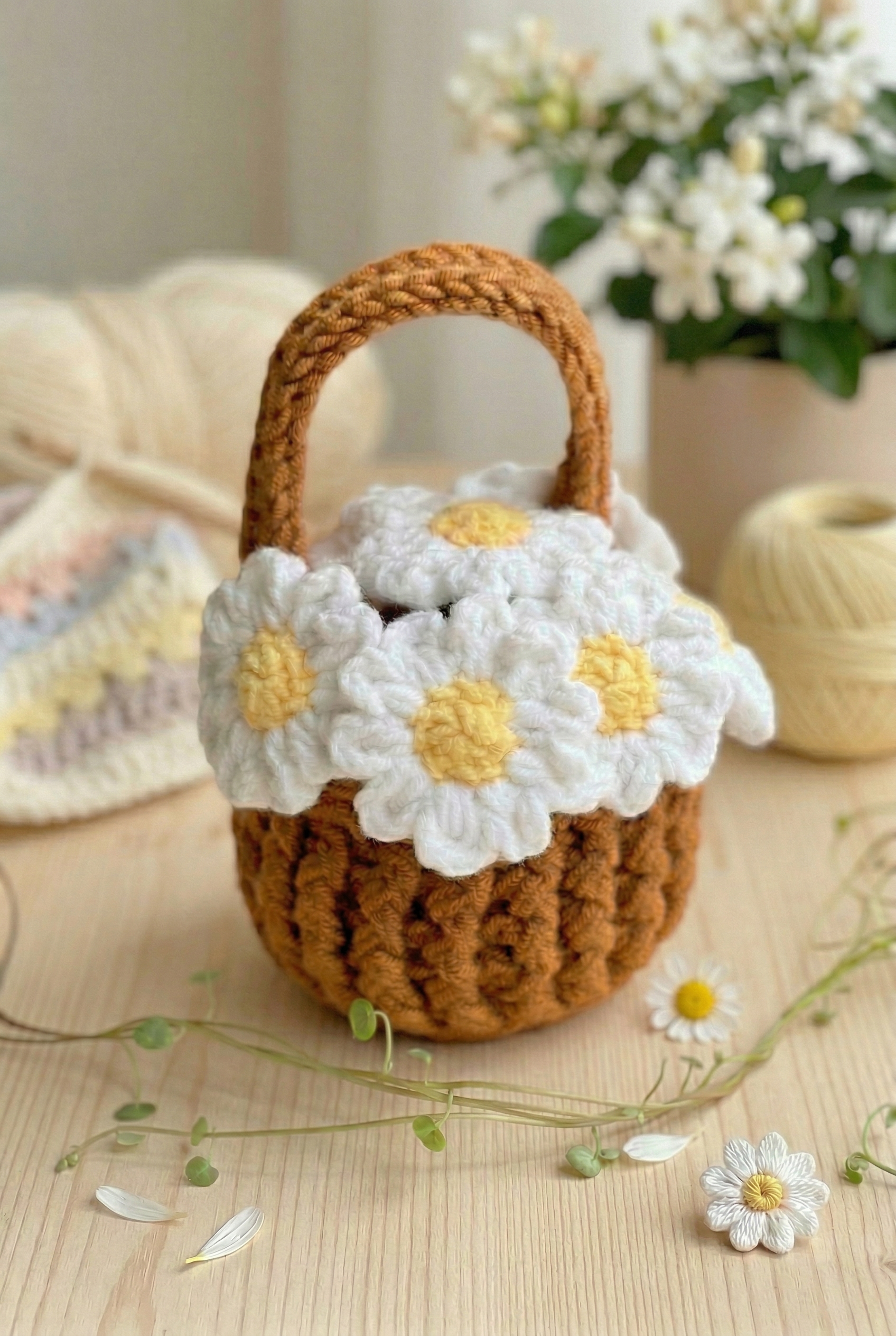Daisy Flower Pot Crochet Pattern