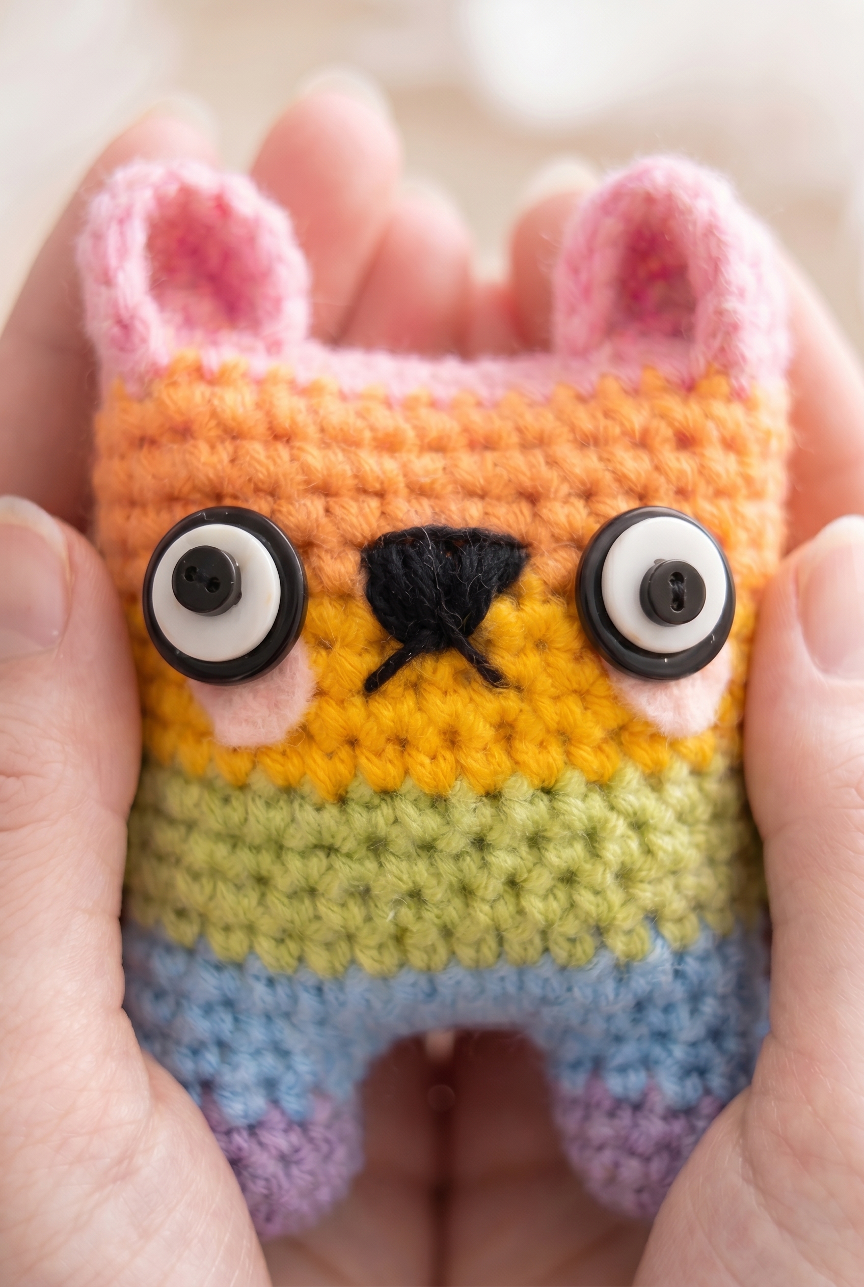 Rainbow Pocket Pal Crochet Pattern