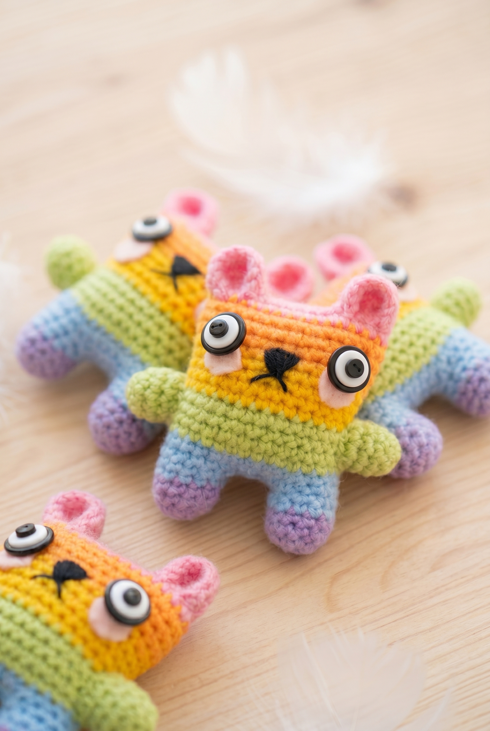 Rainbow Pocket Pal Crochet Pattern