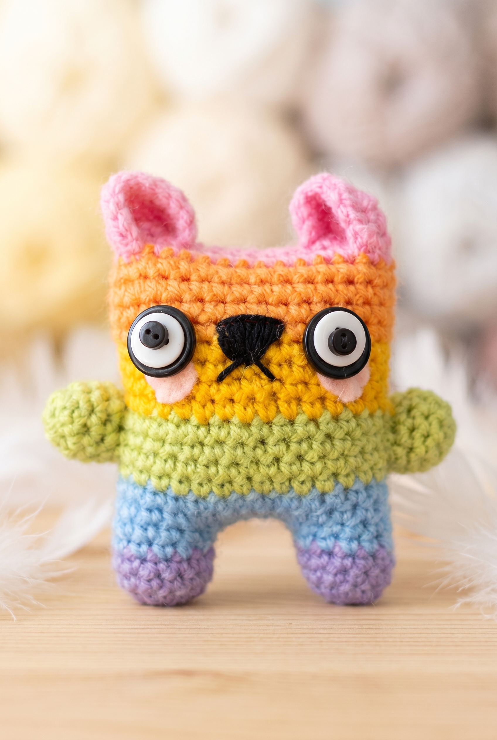 Rainbow Pocket Pal Crochet Pattern