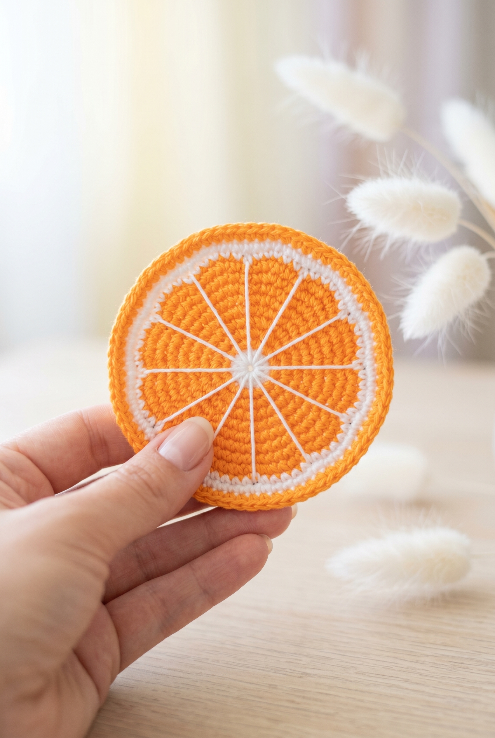 Lemon Fruit Coaster Crochet Pattern