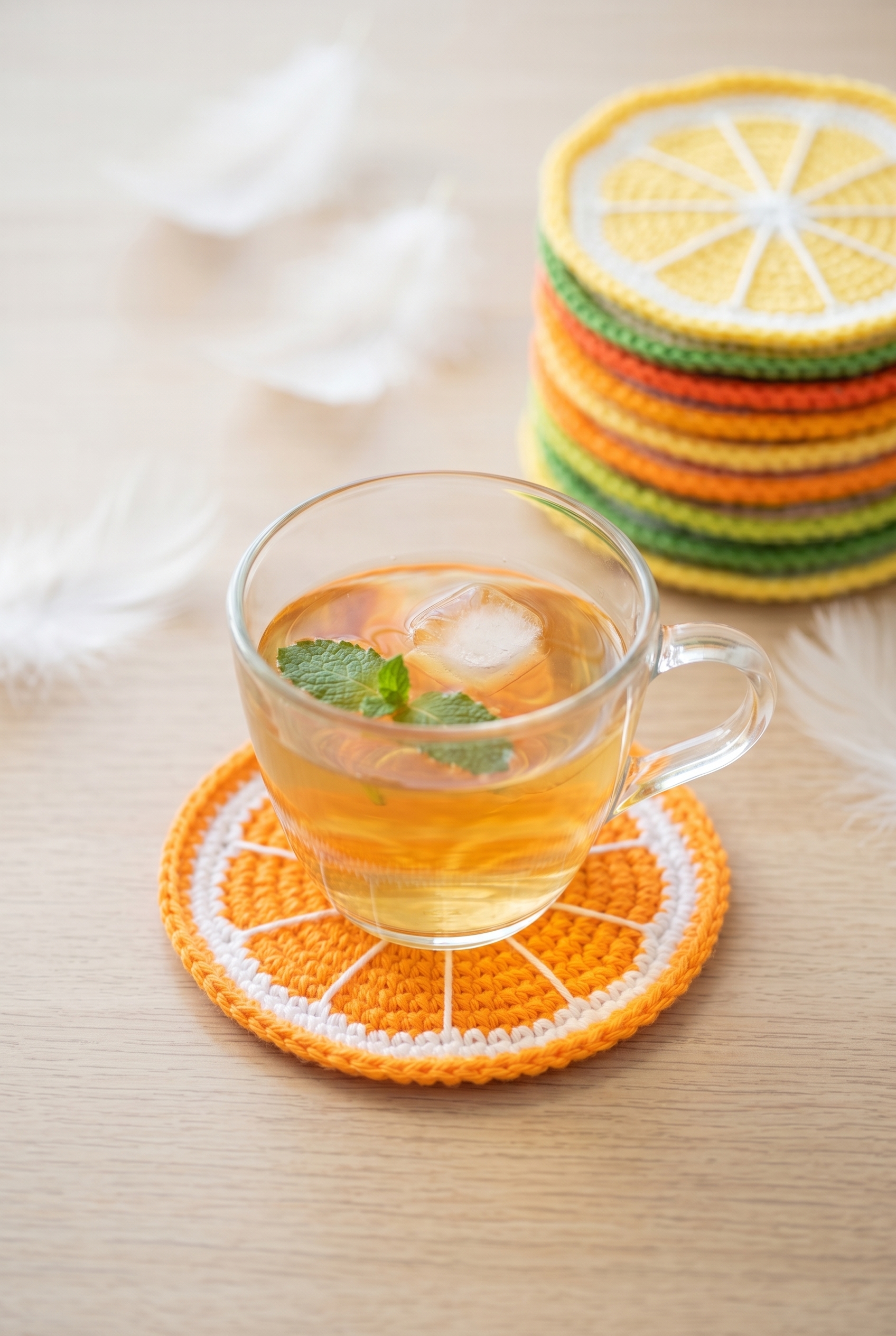 Lemon Fruit Coaster Crochet Pattern
