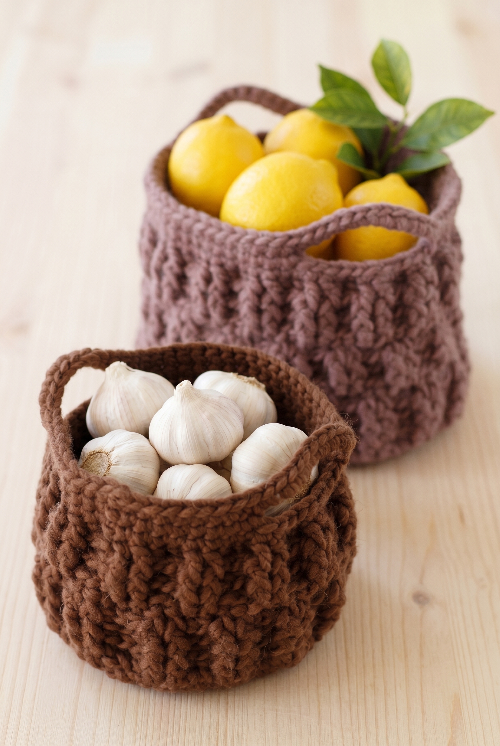 Pantry Basket with Handle Crochet Pattern