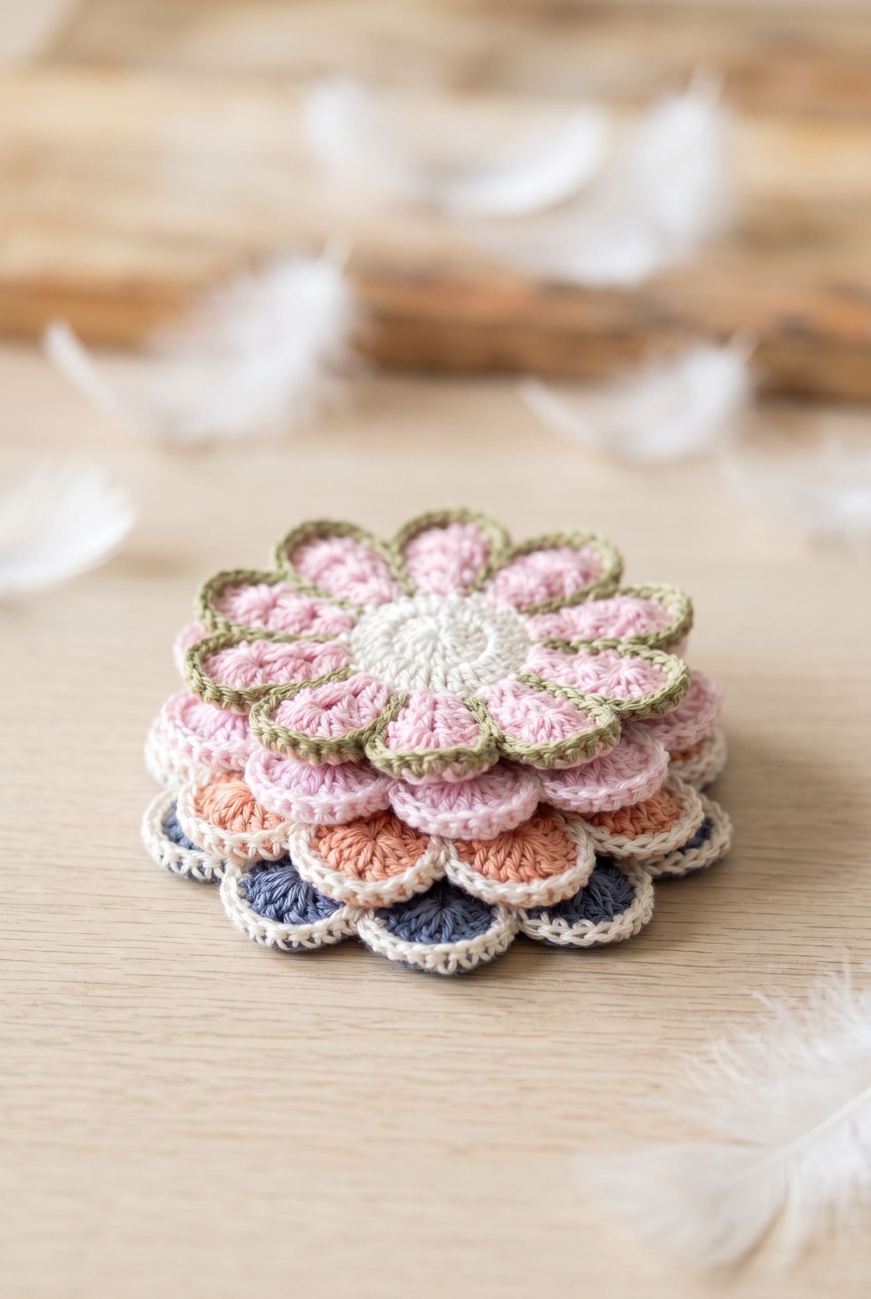 Vintage Flower Coaster Crochet Pattern