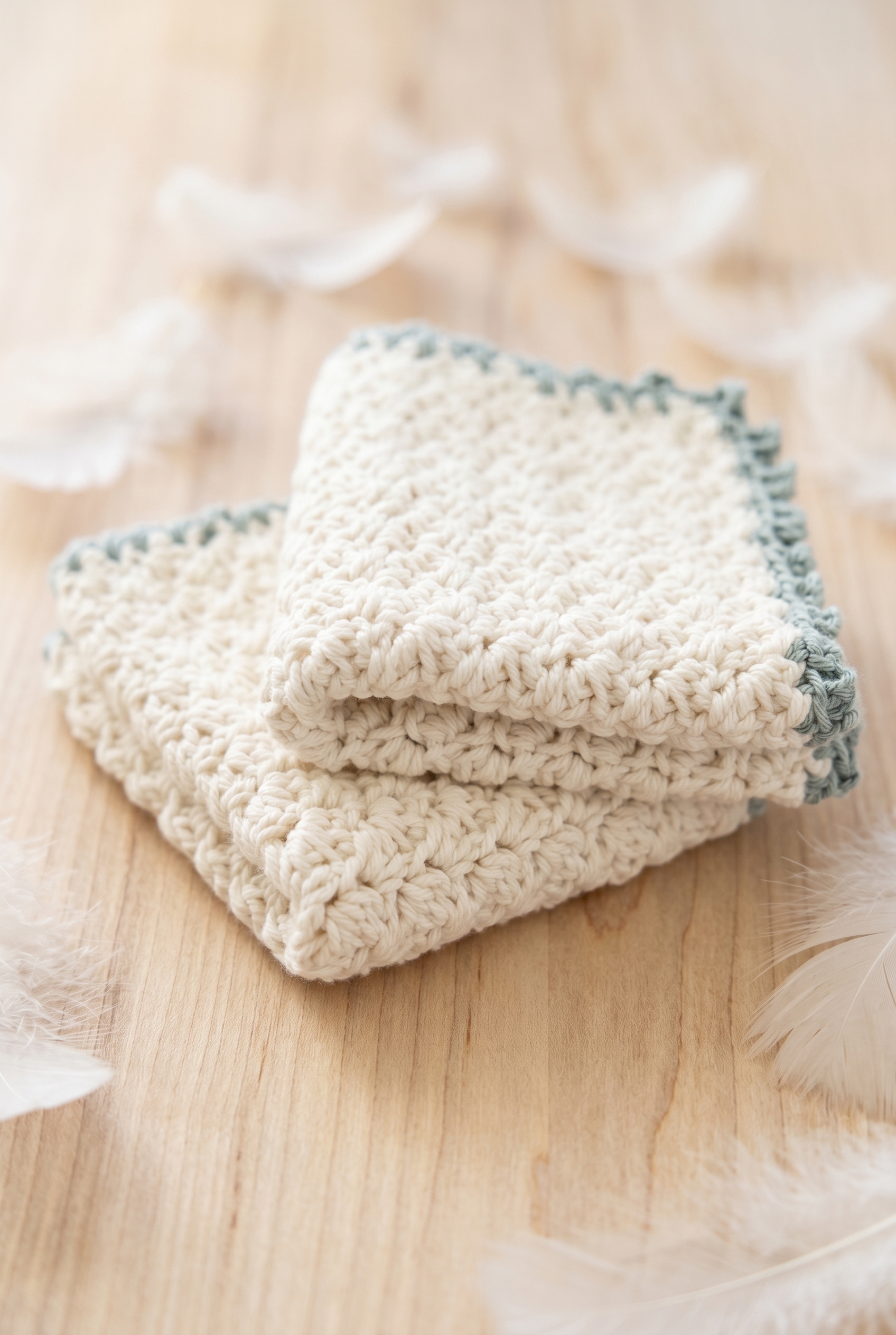Picot Edge Dishcloth Crochet Pattern