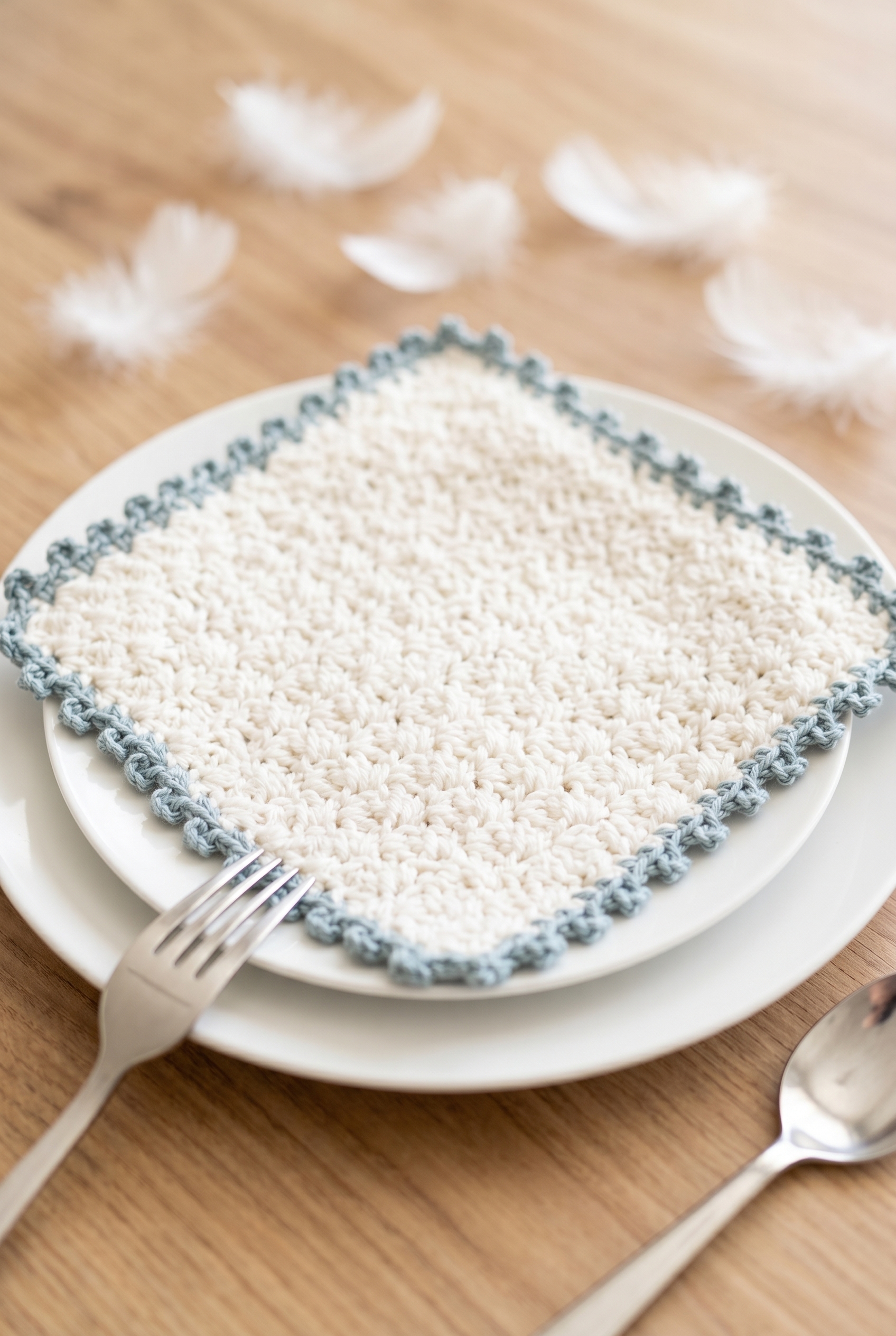 Picot Edge Dishcloth Crochet Pattern