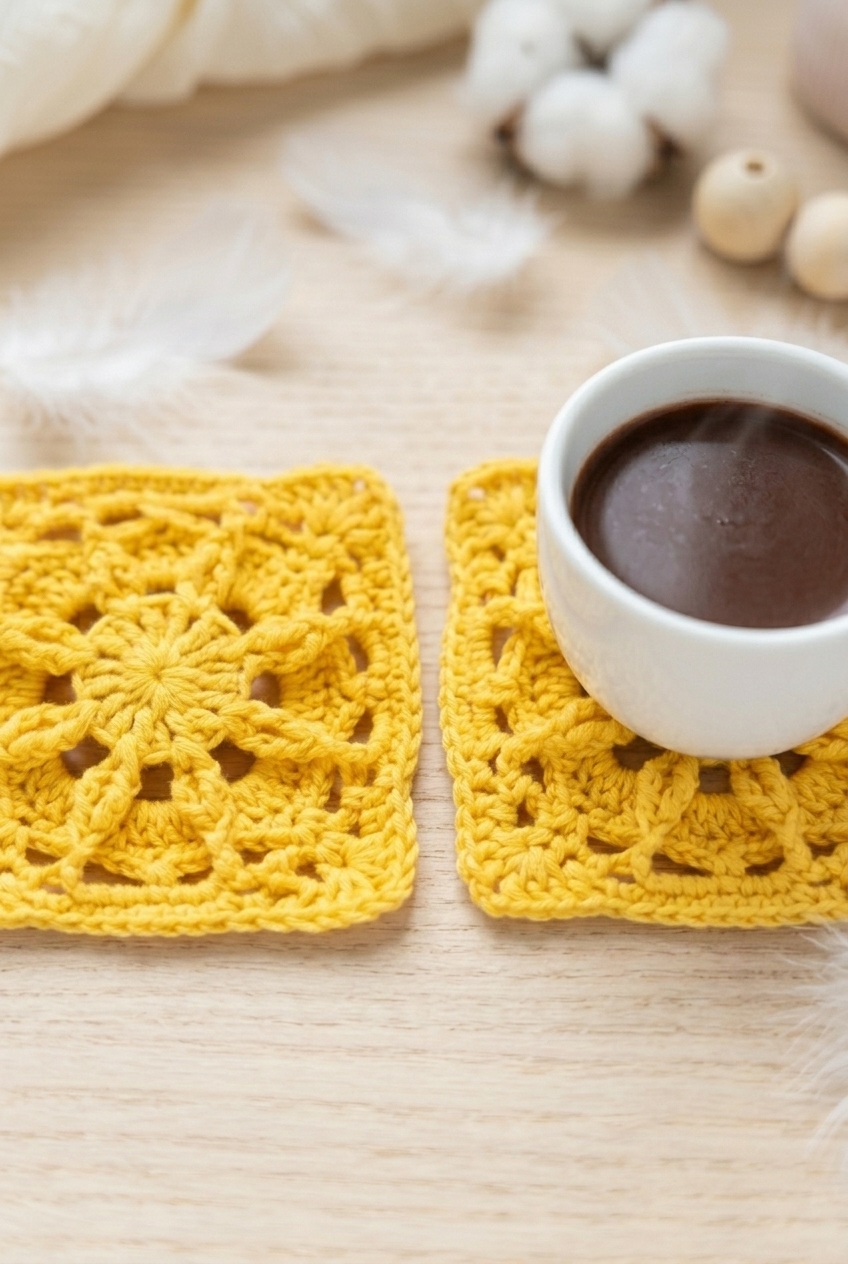 Sun Star Granny Square Crochet Pattern