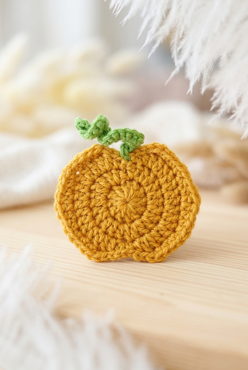 Pumpkin Coaster Crochet Pattern