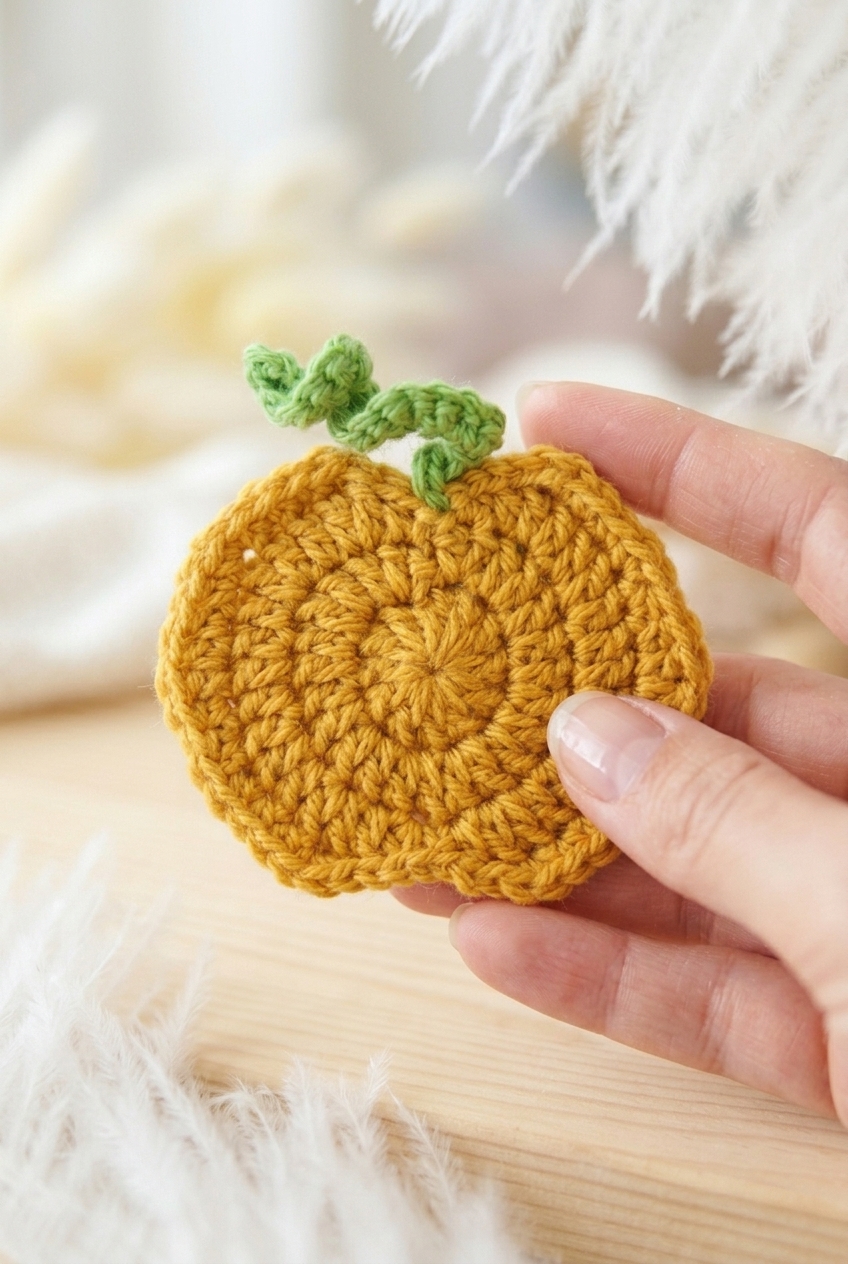 Pumpkin Coaster Crochet Pattern
