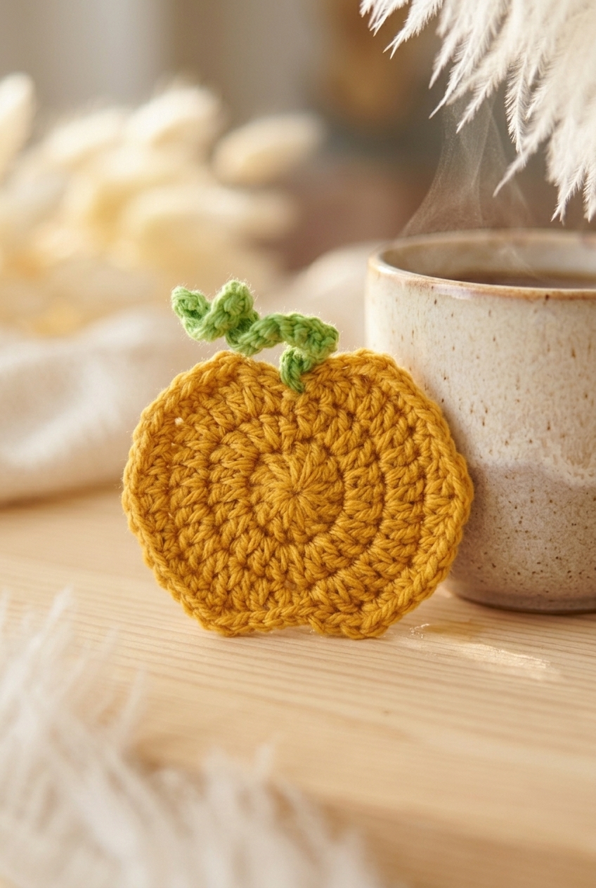 Pumpkin Coaster Crochet Pattern