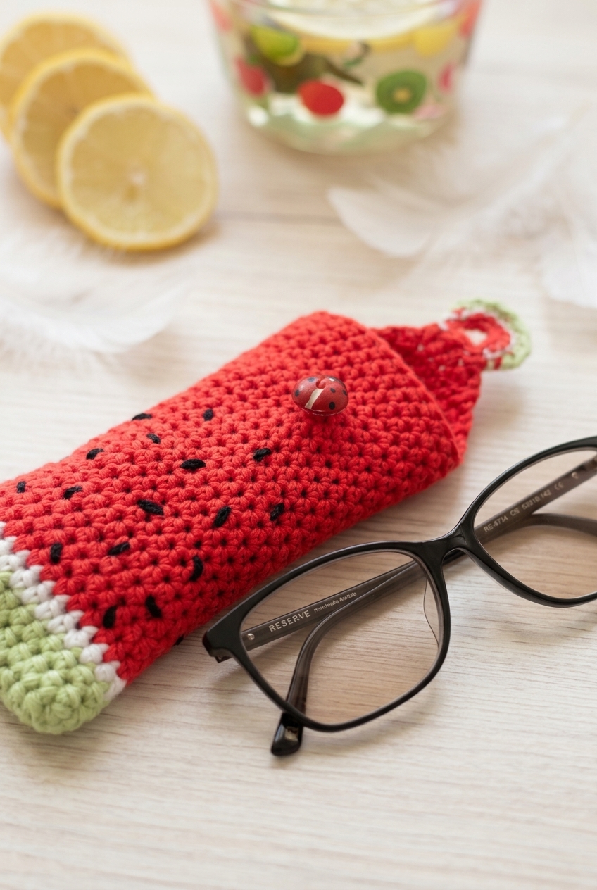 Watermelon Glasses Case Crochet Pattern