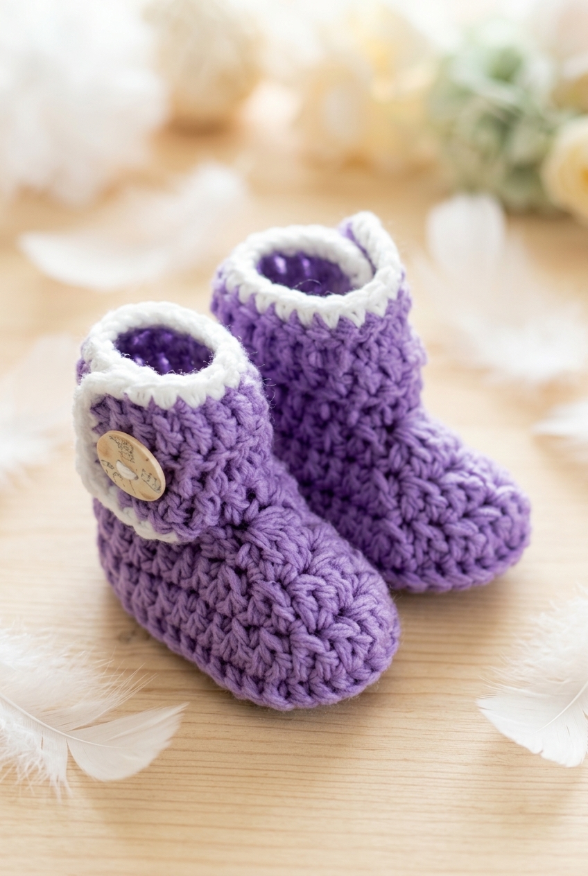 Super Chunky Baby Booties Crochet Pattern