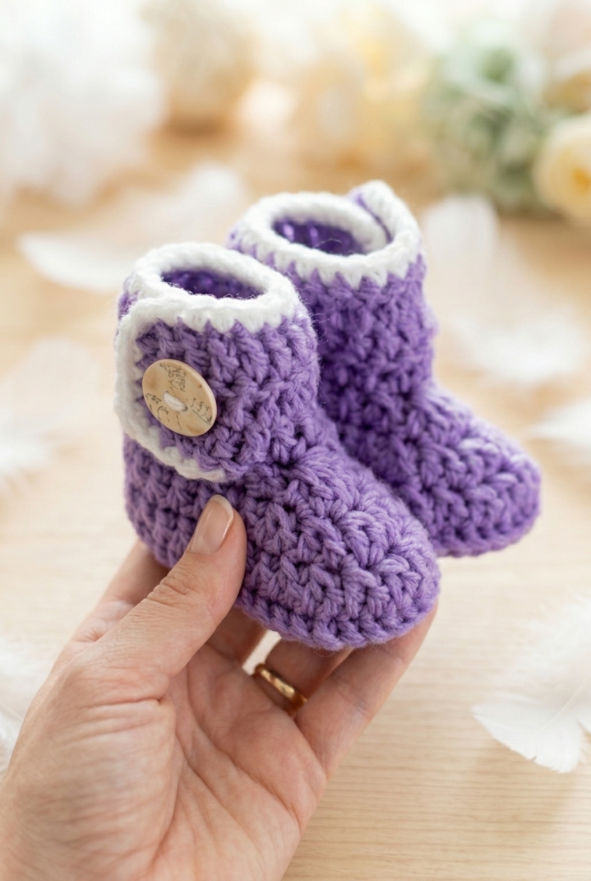 Super Chunky Baby Booties Crochet Pattern