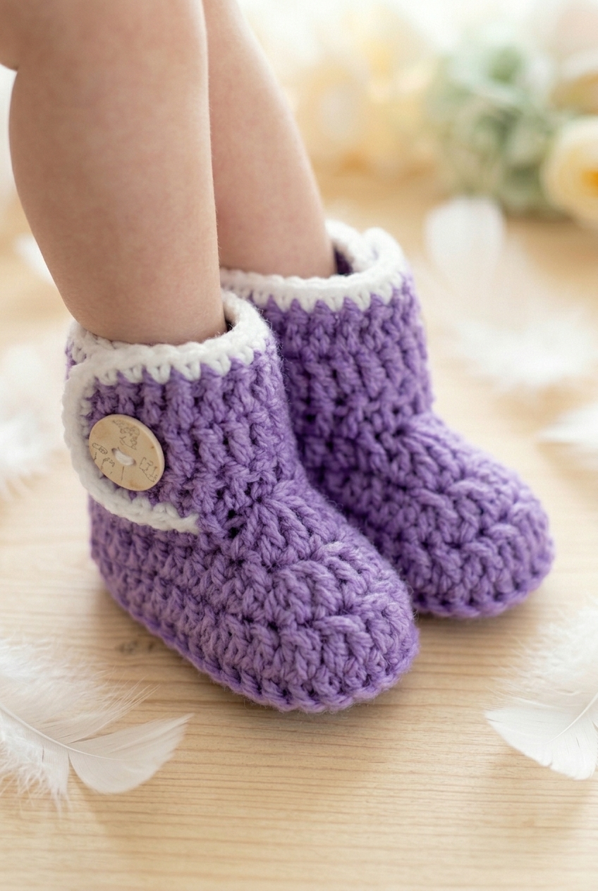 Super Chunky Baby Booties Crochet Pattern