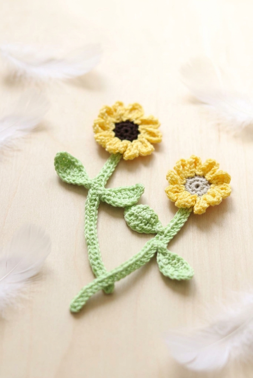 Sunflower Bookmark Crochet Pattern