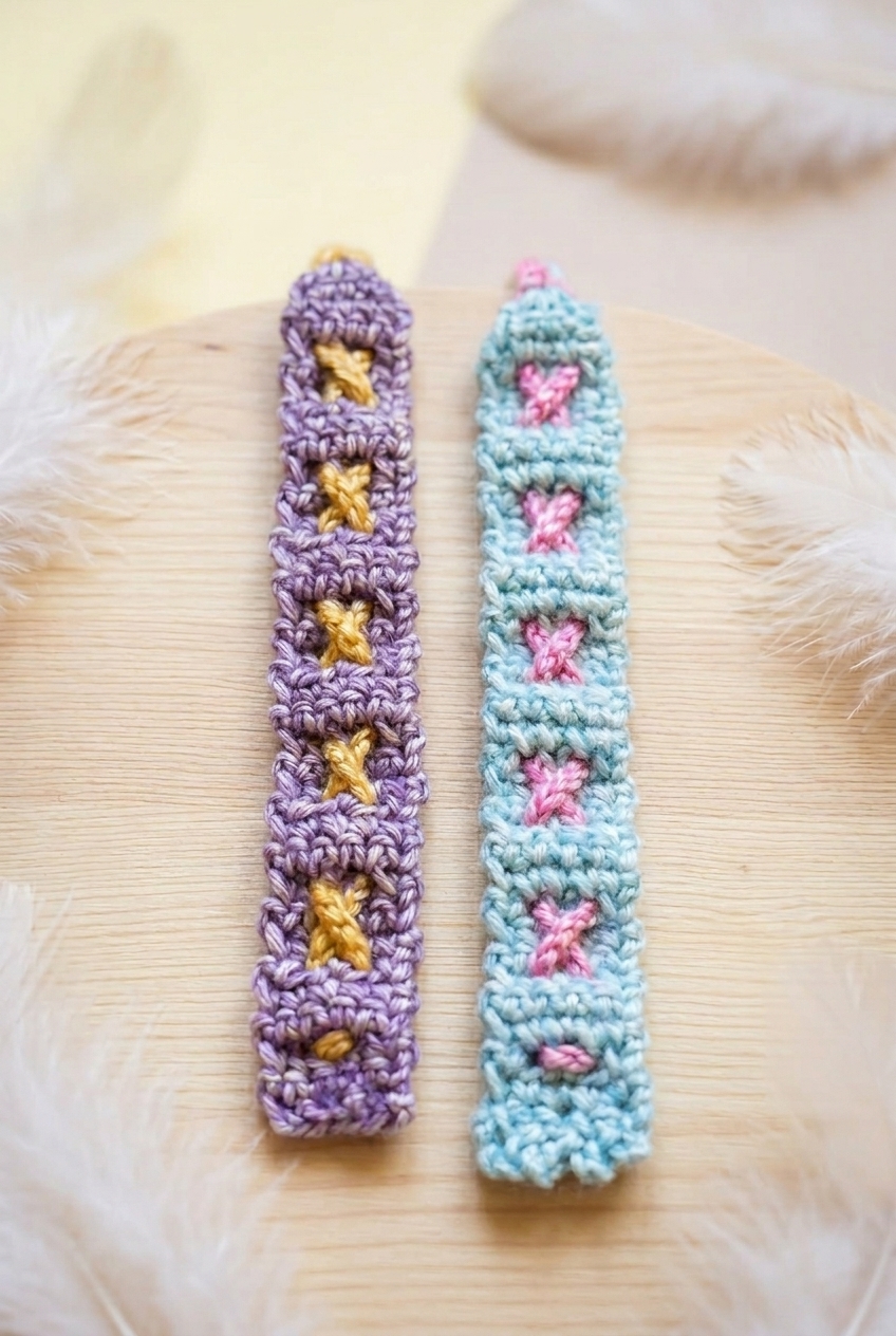 X Marks Spot Bookmark Crochet Pattern