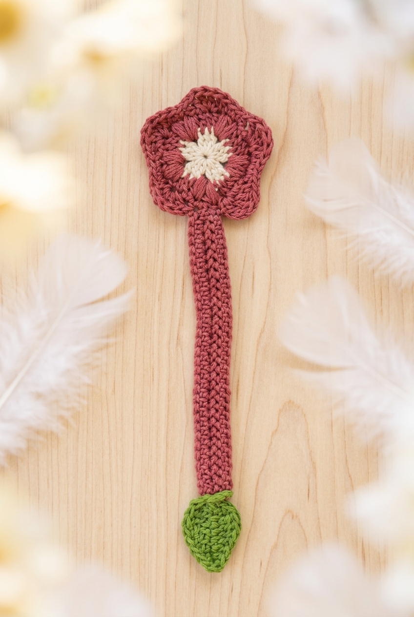 Hibiscus Flower Bookmark Crochet Pattern