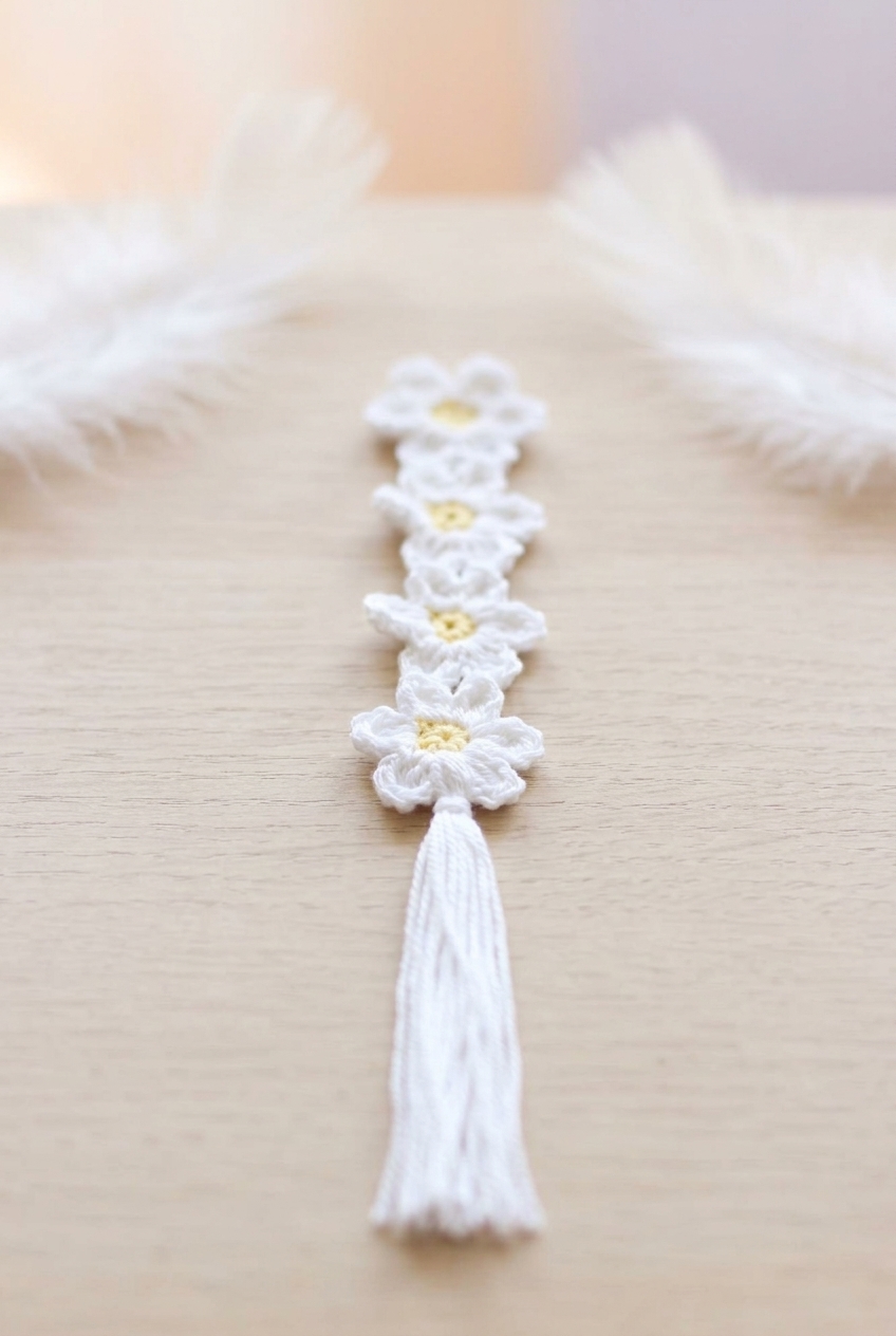 Daisy Flower Bookmark Crochet Pattern