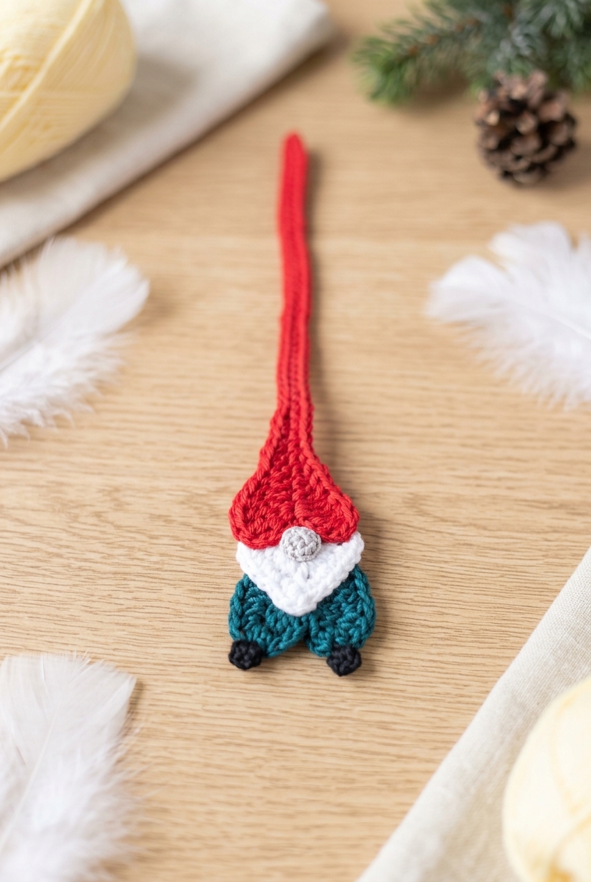 Gnome Bookmark Crochet Pattern