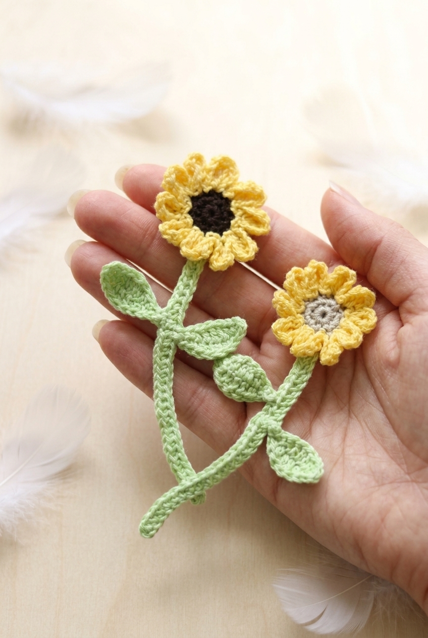 Sunflower Bookmark Crochet Pattern
