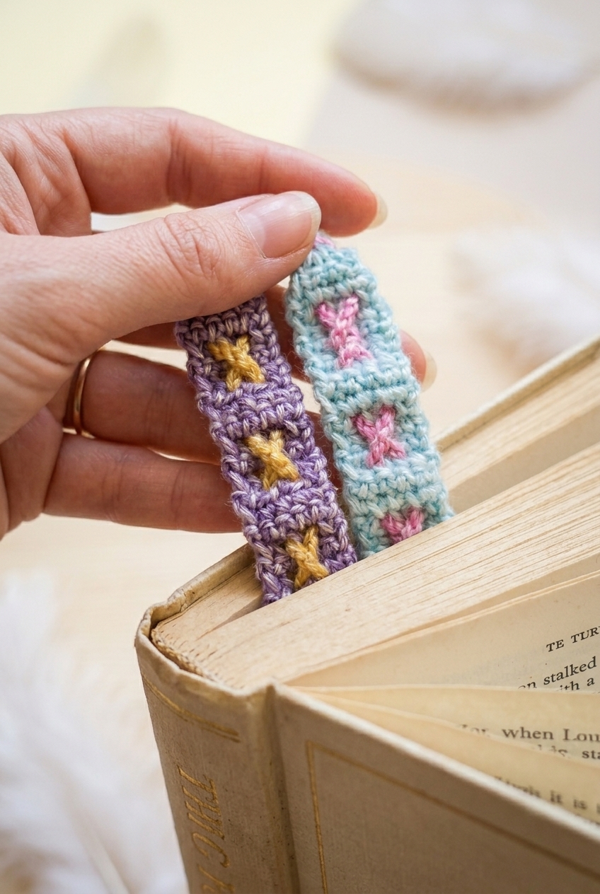 X Marks Spot Bookmark Crochet Pattern