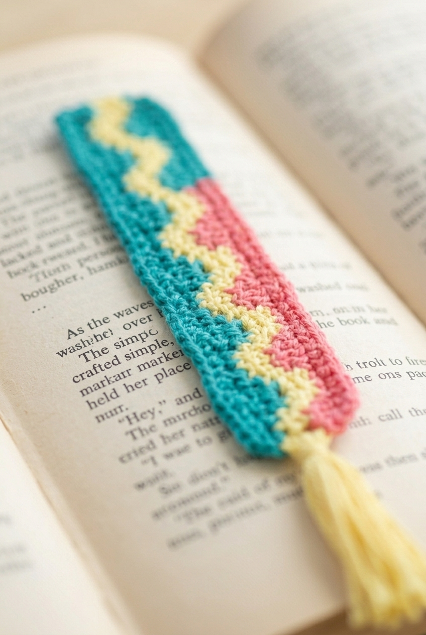 Waves Bookmark Crochet Pattern