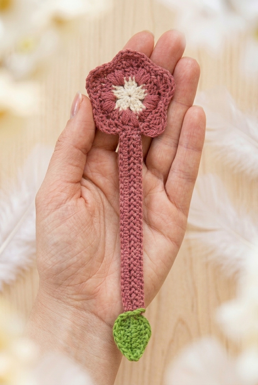 Hibiscus Flower Bookmark Crochet Pattern