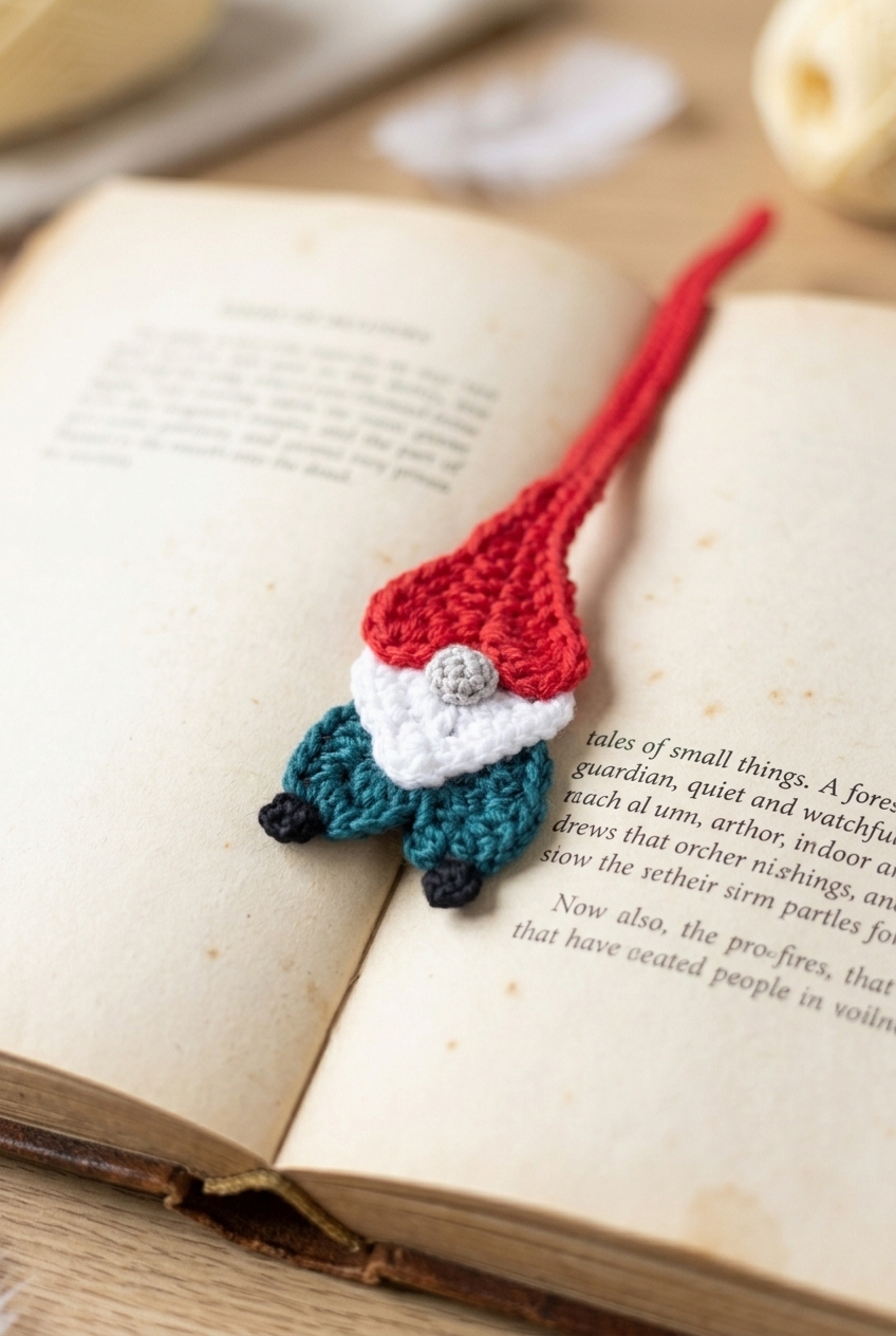 Gnome Bookmark Crochet Pattern