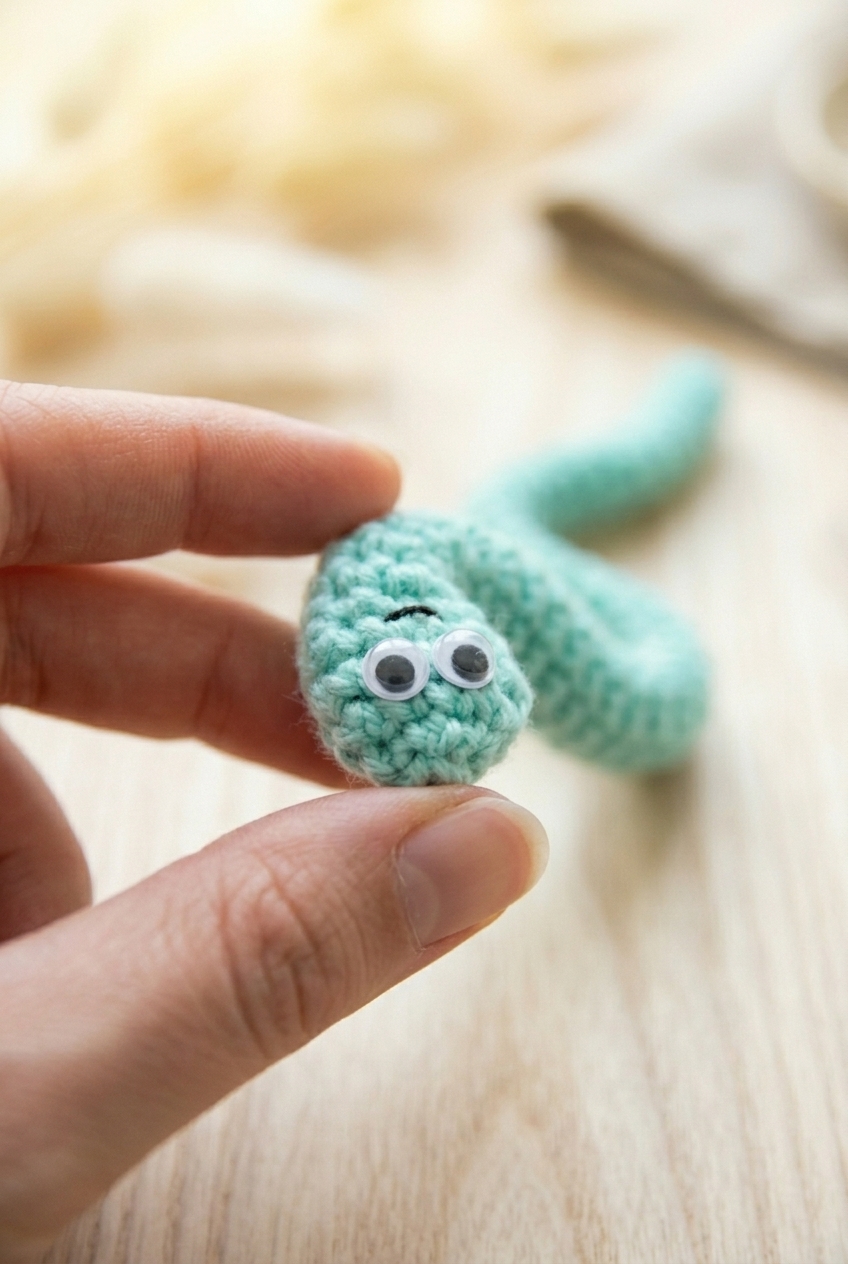 Bendable Worm Bookmark Crochet Pattern