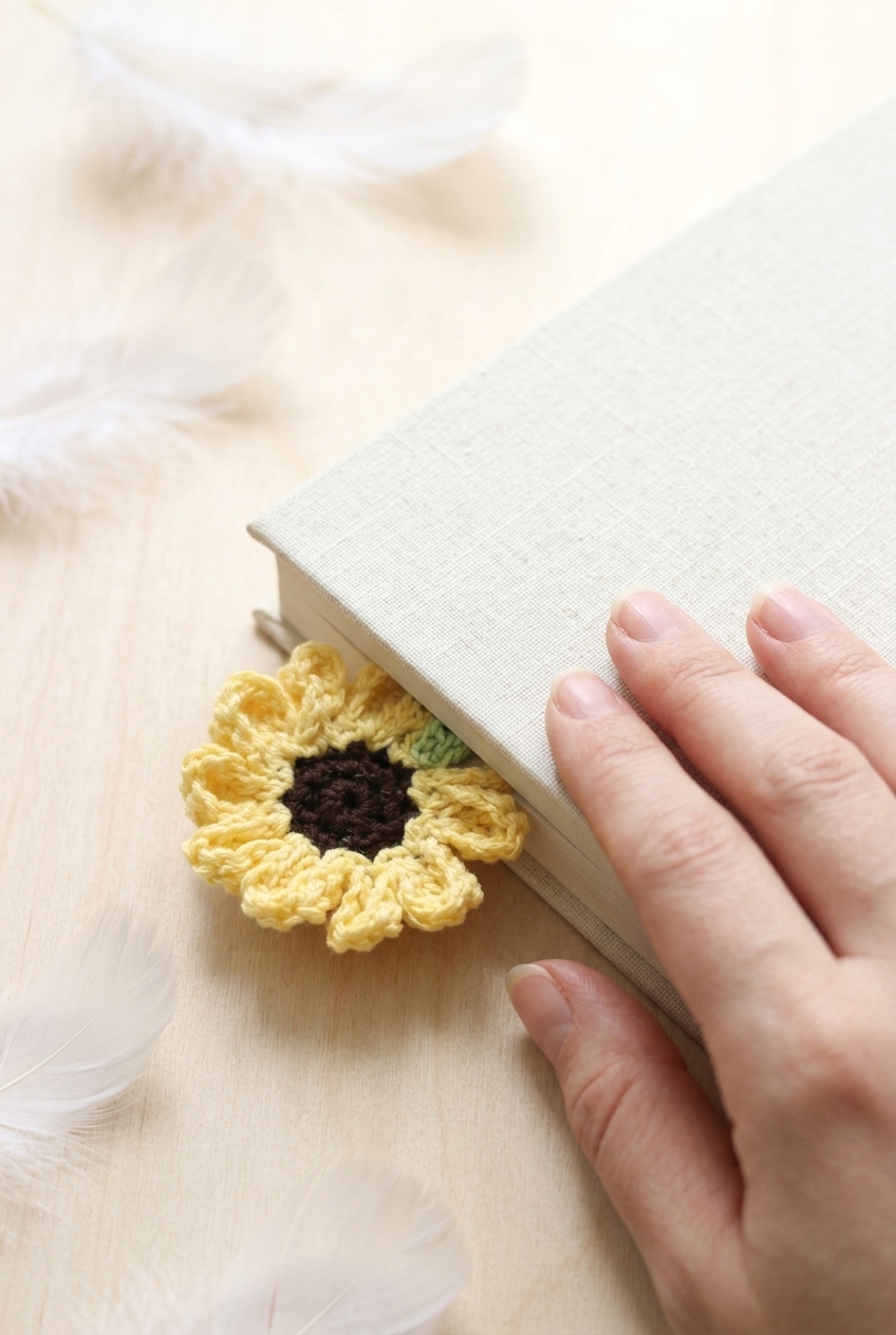 Sunflower Bookmark Crochet Pattern