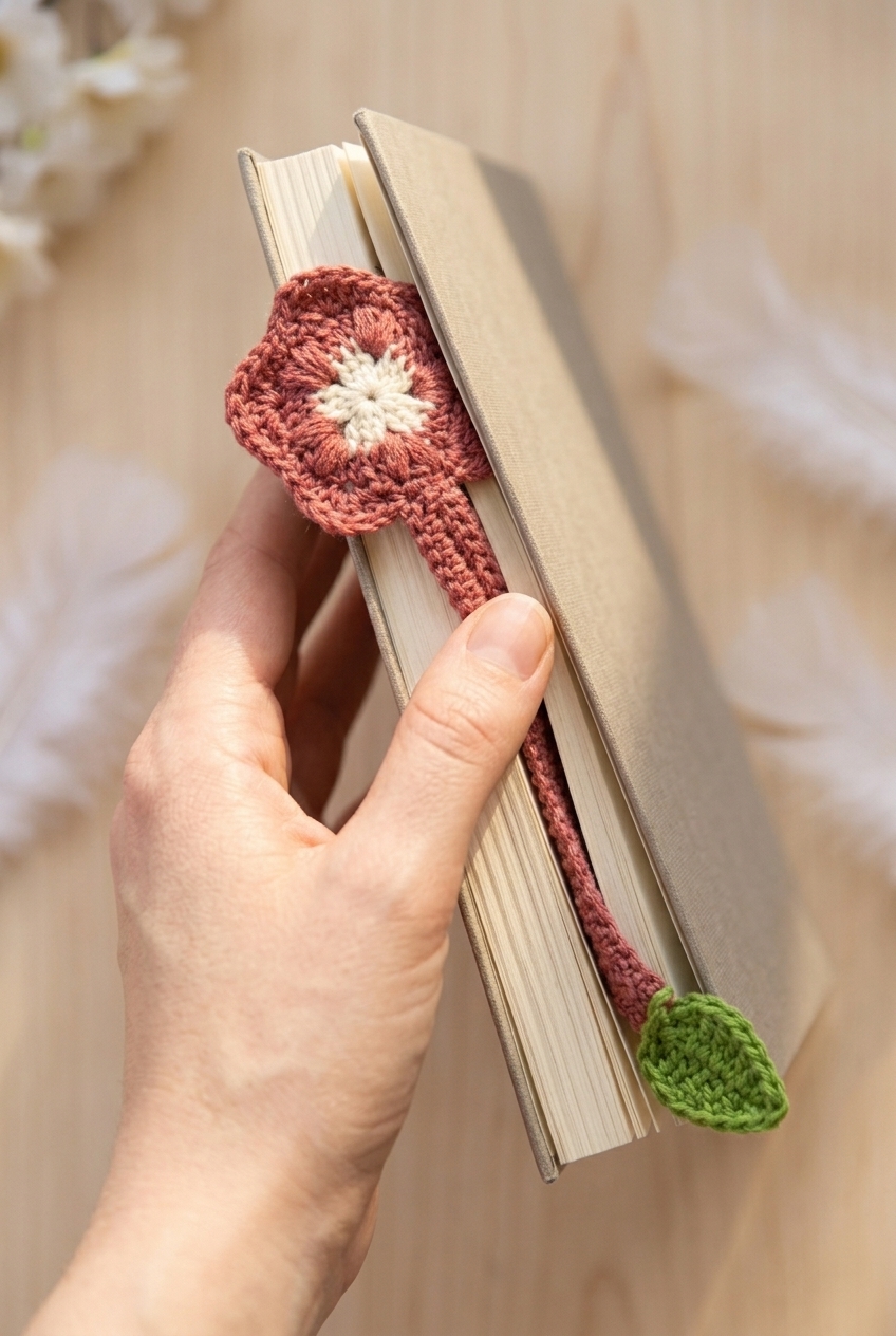 Hibiscus Flower Bookmark Crochet Pattern