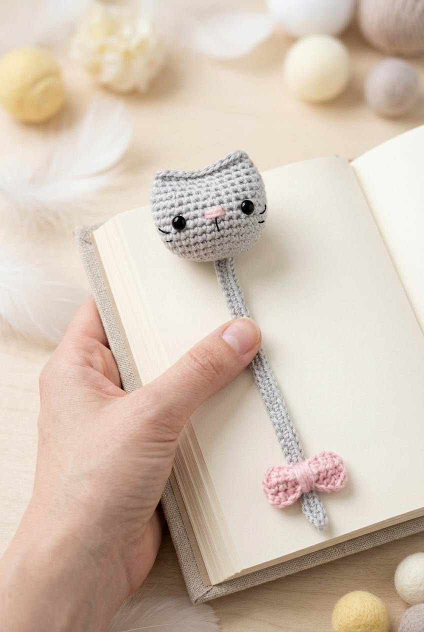 Cat Bookmark Crochet Pattern