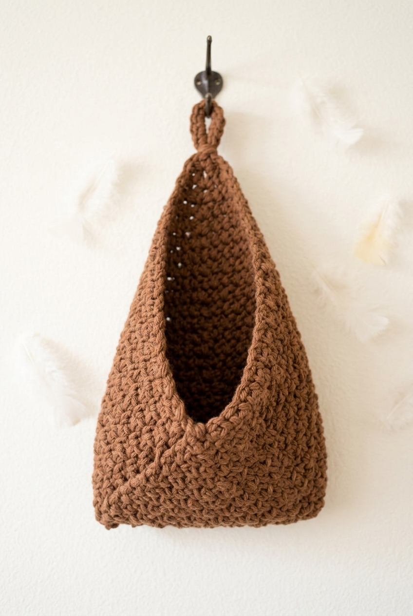 Hanging Triangle Basket Crochet Pattern