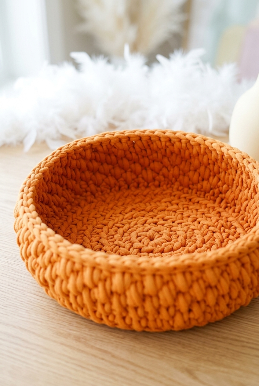 Round Cat Lounger Crochet Pattern