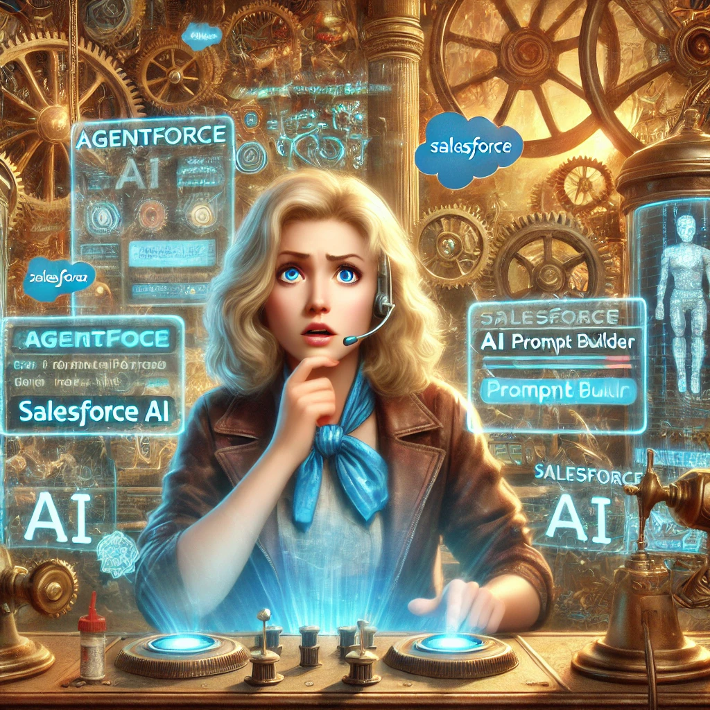 a-mix-of-futuristic-and-steampunk-styles-featuring-a-blonde-haired-blue-eyed-salesforce-developer-with-a-confused-facial-expression