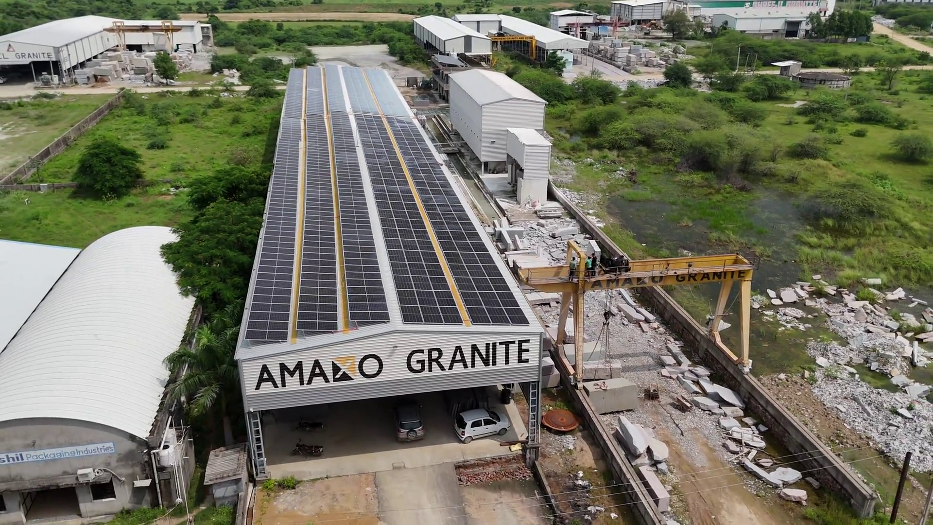 300 KW Solar Commercial Project – Amexo Granite